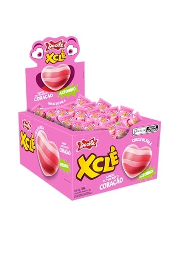 Chicle Bola Xcle Coracao Azedinho Tutti Frutti 160g Docile