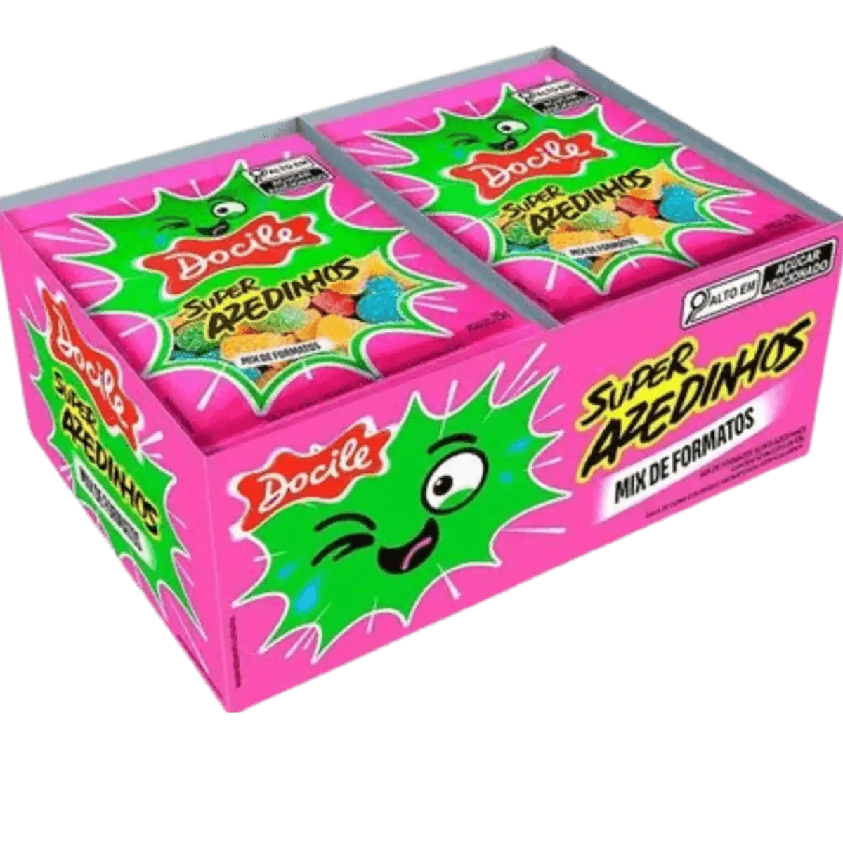 Bala Gelatines Super Azedinhas Mix Formatos C/12un Docile