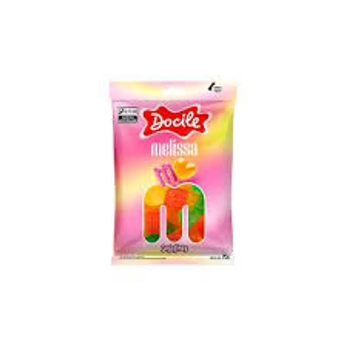 Bala De Gelatina Morango E Banana Melissa Docile Gelatines Pacote 70g