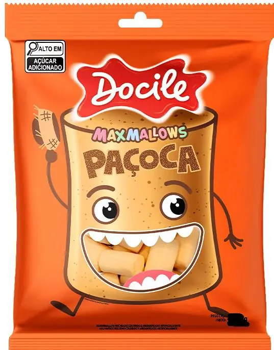 Marshmallow Paçoca Docile Maxmallows Pacote 150g