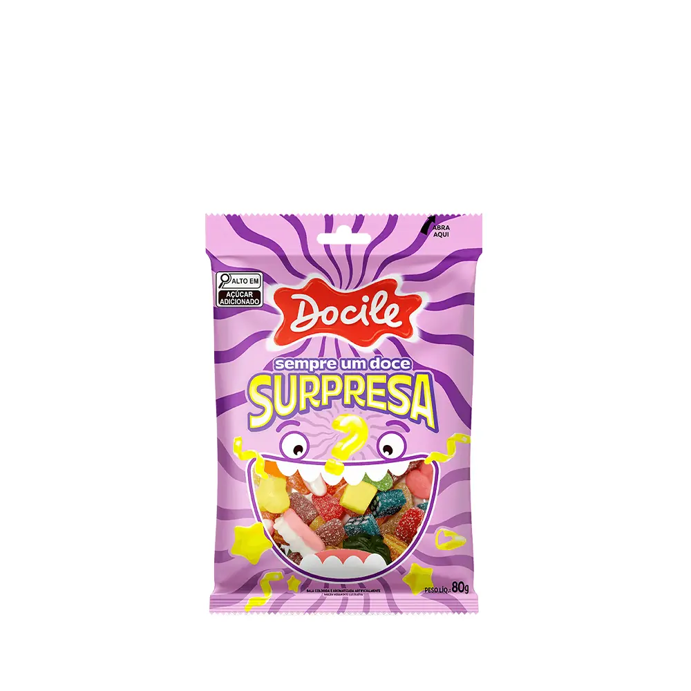 Bala Surpresa Docile Pacote 80g