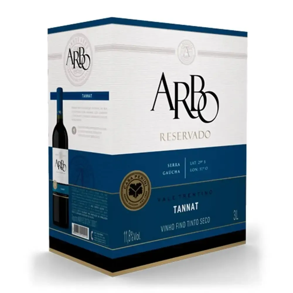 Vinho Tinto Seco Tannat Arbo Casa Perini Bag In Box 3L