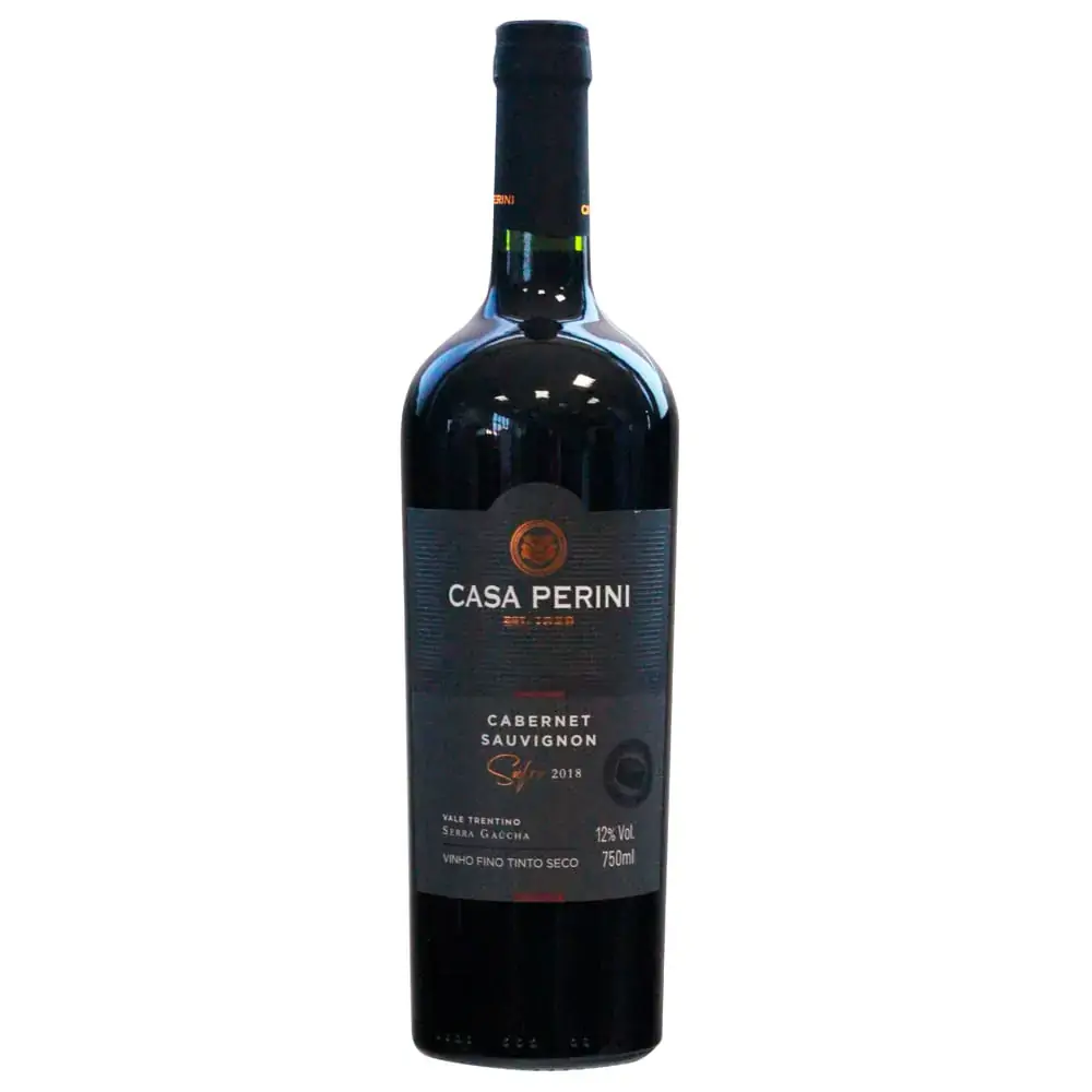Vinho Brasileiro Tinto Seco Casa Perini Cabernet Sauvignon Serra Gaúcha Garrafa 750ml