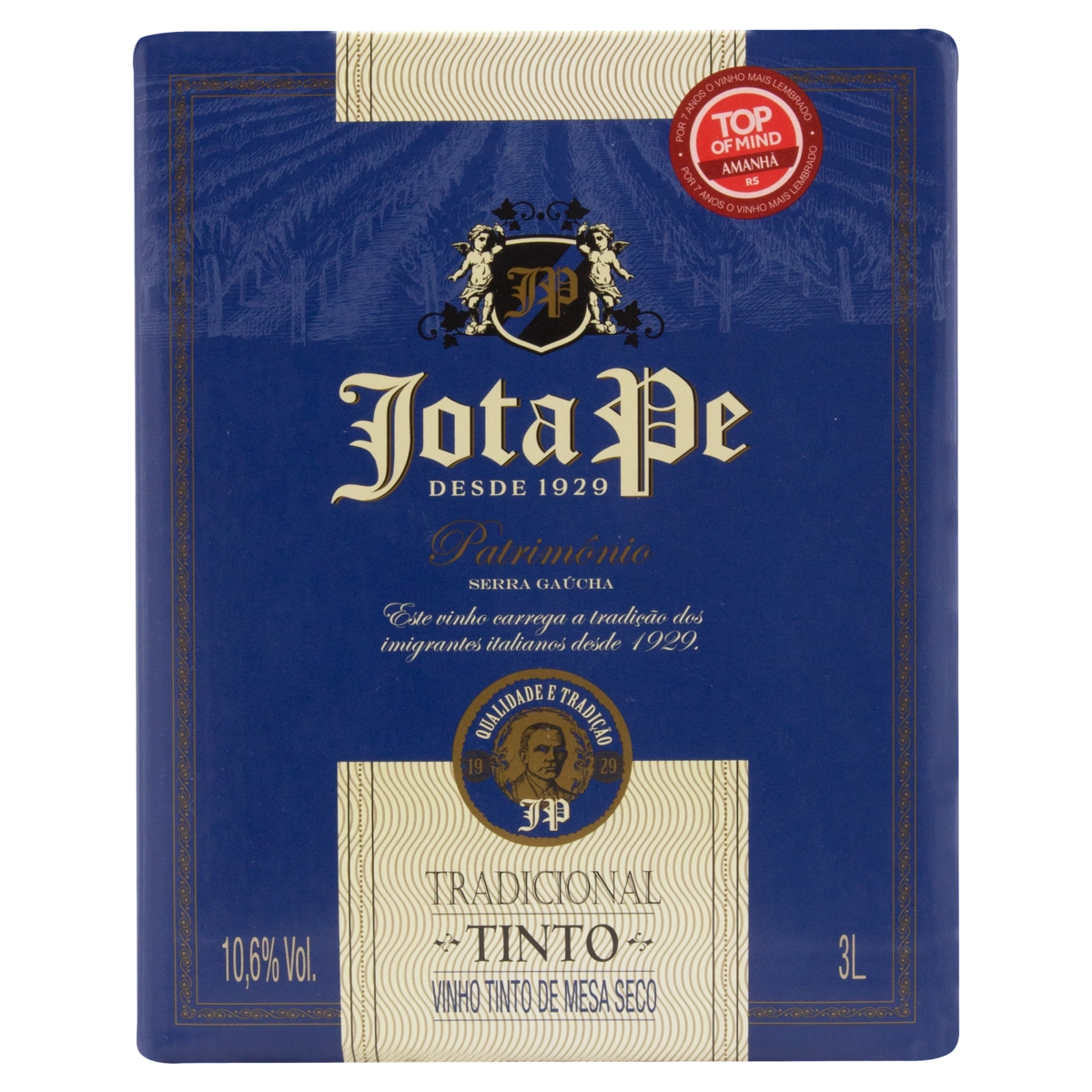 Vinho Jota Pe Tinto Seco Tradicional Bag-in-box 3000ml