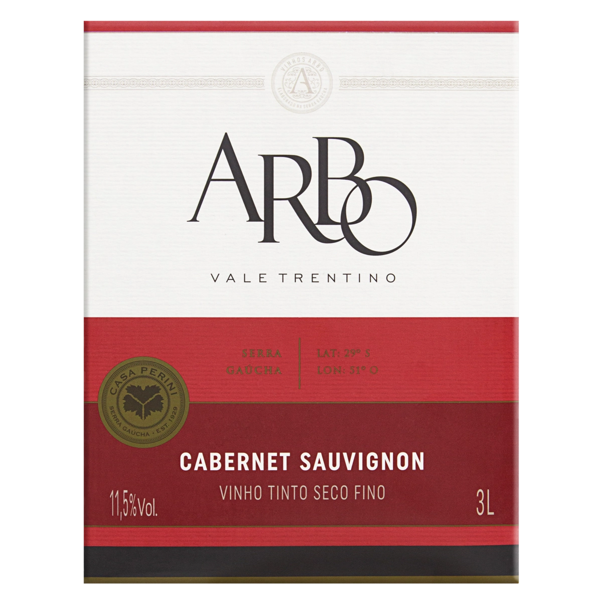 Vinho Casa Perini Arbo Cabernet Sauvignon Bag in Box 3 Lt