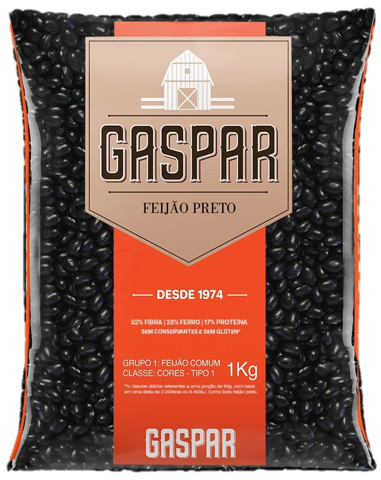 Feijão Preto Gaspar 1kg