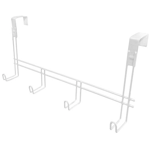Cabide De Porta Branco C/4 Ganchos 14161 Metaltru