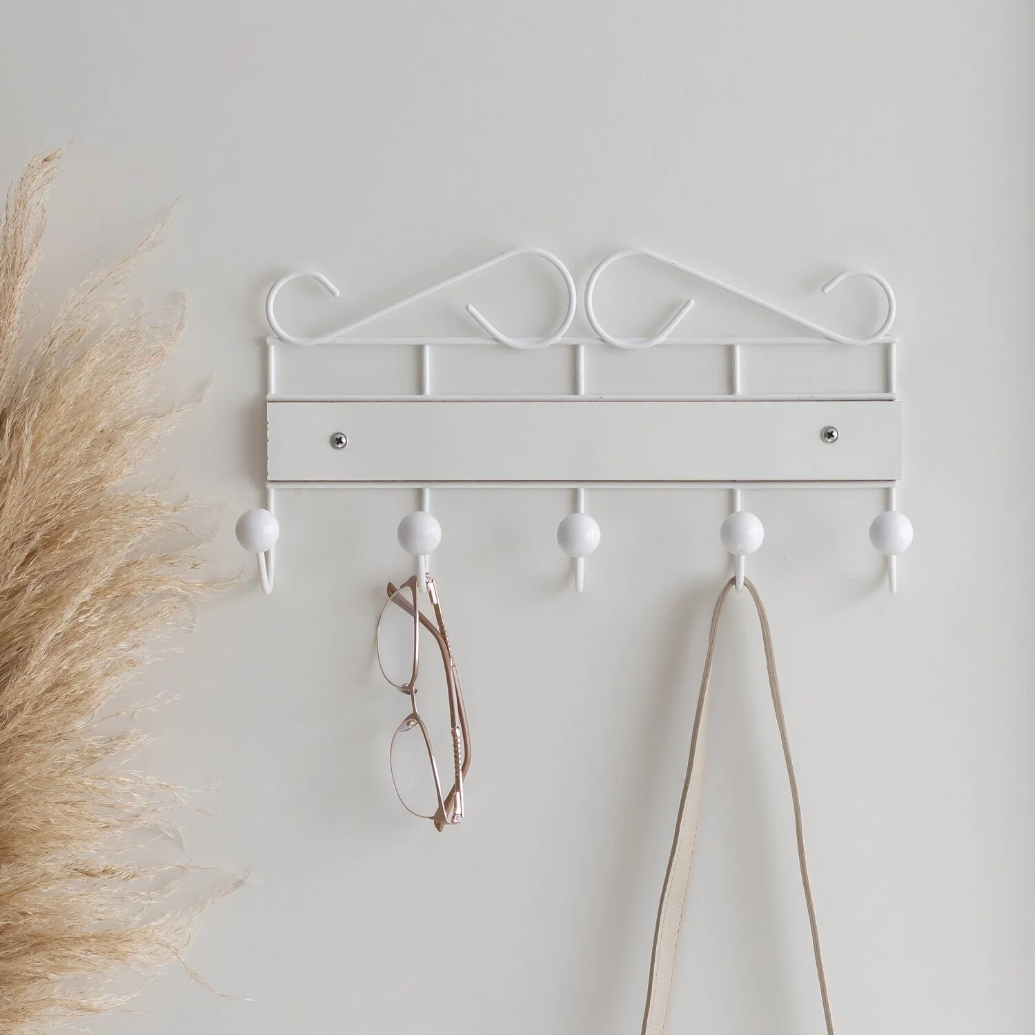 Gancho Decorativo De Parede Barroco Branco