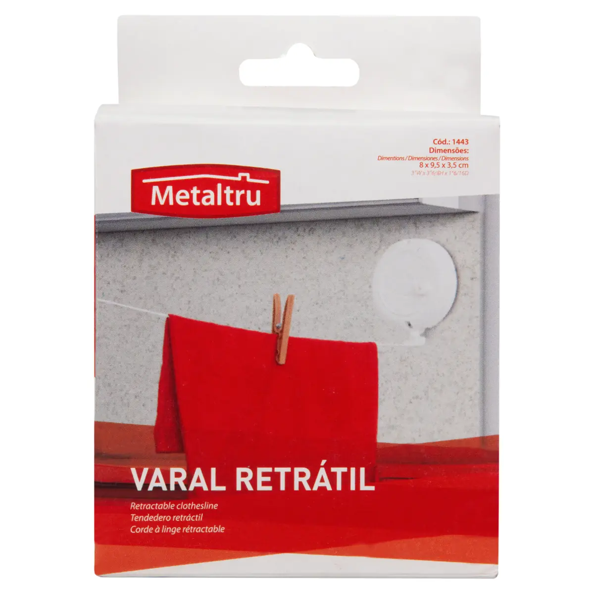 Varal Retrátil Metaltru 3m Caixa