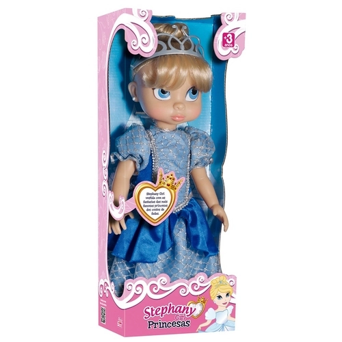 Boneca Stephany Girl Princesa Cinderela 1733 Baby Brink