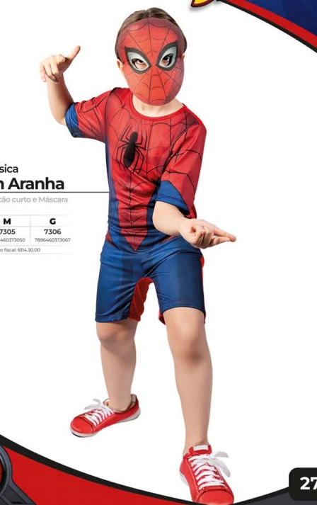 Fant.homem Aranha Basica M