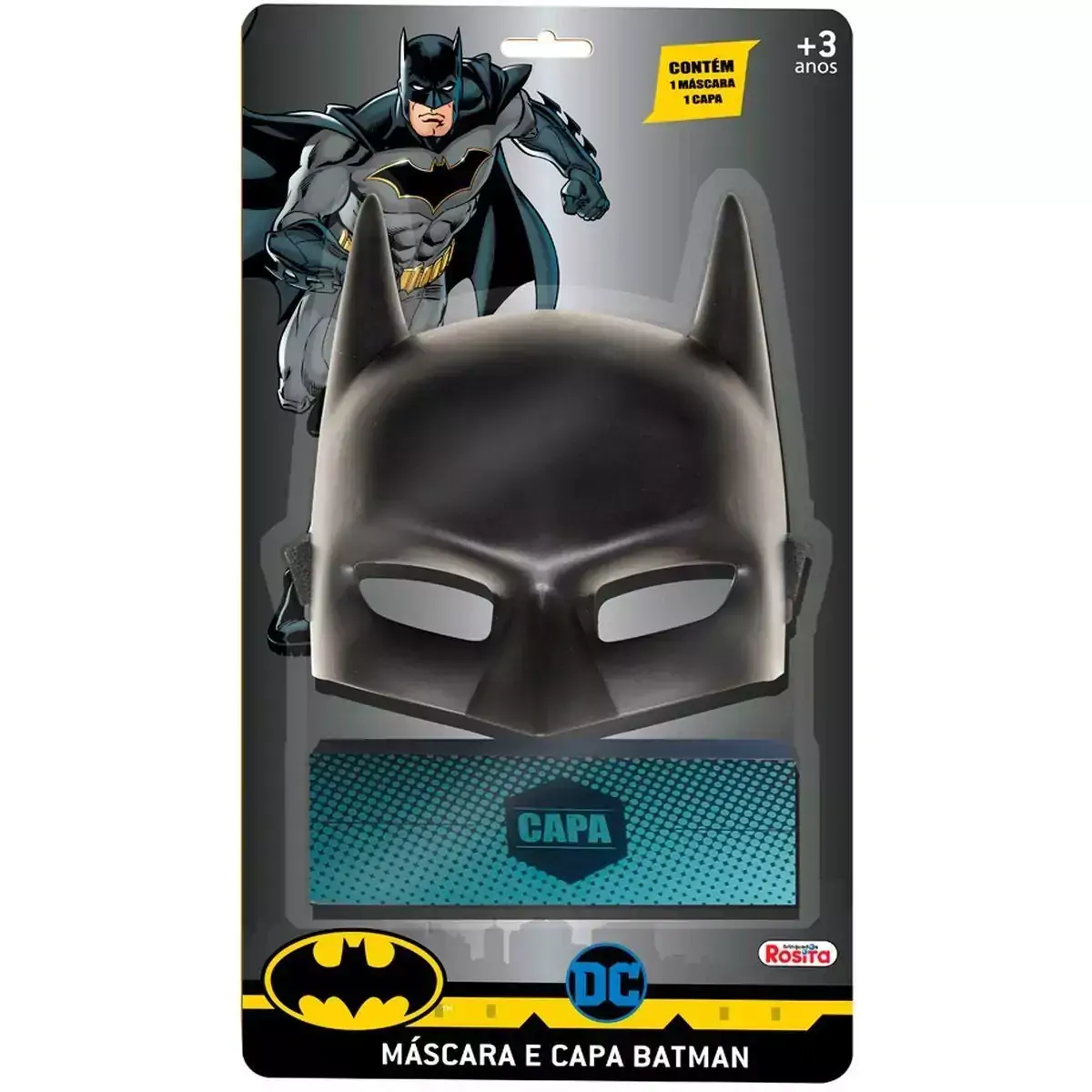 Fantasia Acessorio Batman Mascara e Capa Unidade