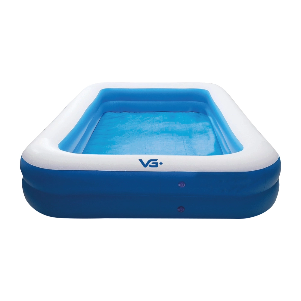 Piscina Inflável Retangular Azul 302 Litros Com Bomba E Forro Pvc Vg+