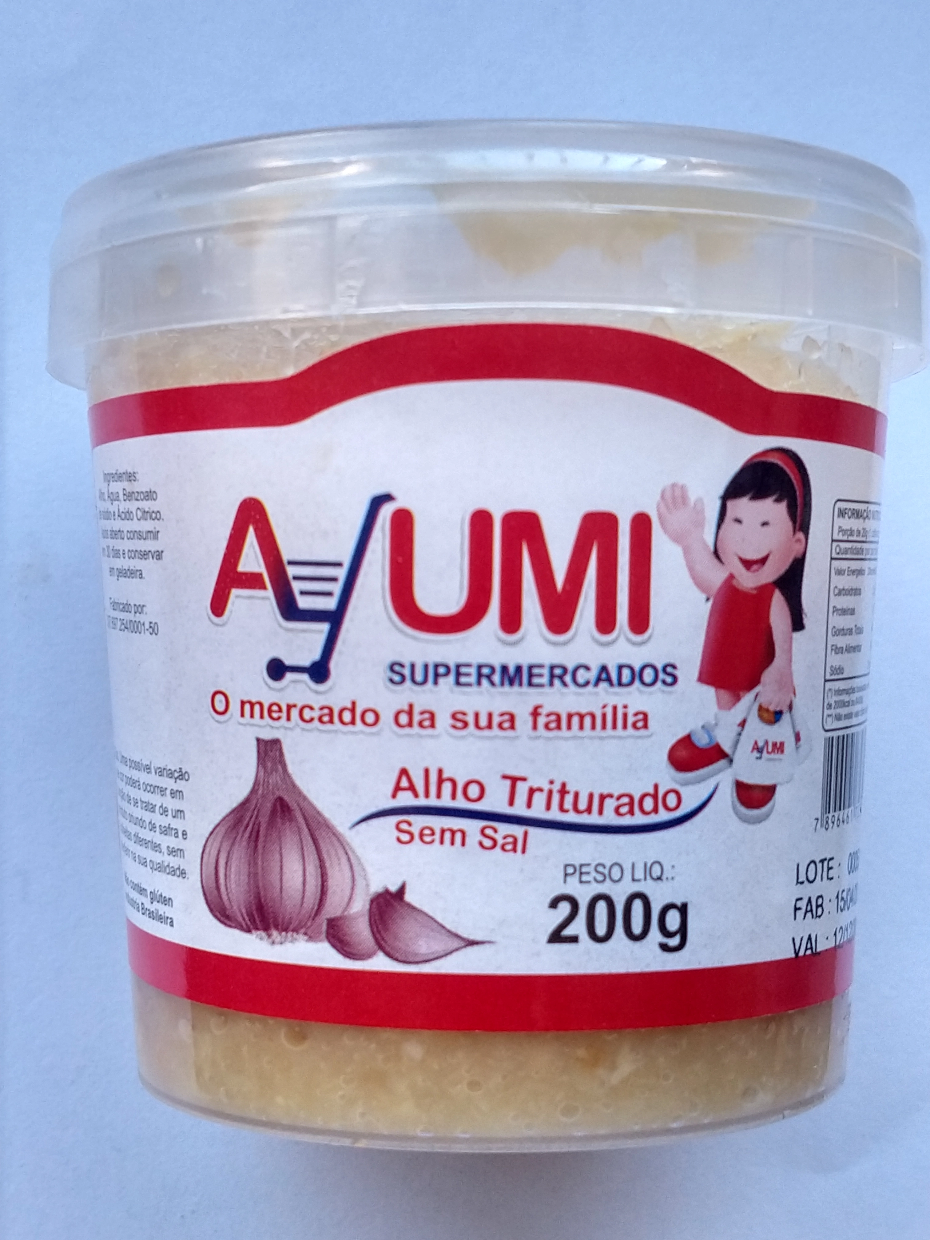 Alho Ayumi 200g Triturado