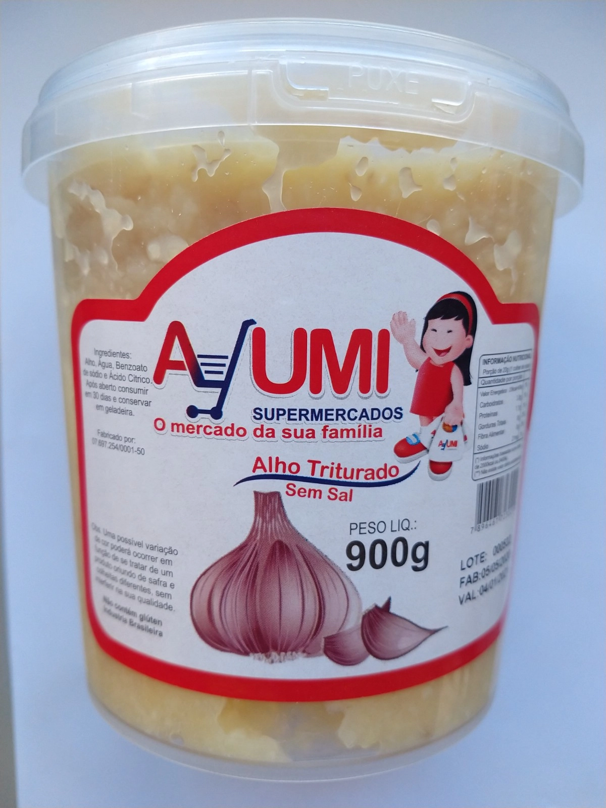 Alho Ayumi 900g Triturado