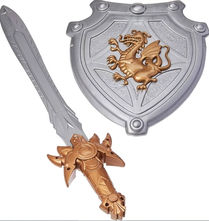 Brinquedo Kit Cavaleiro Dragao Escudo Es
