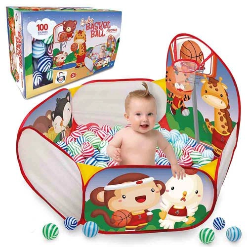 Baby Basketball Piscina C 100 Bolas 7
