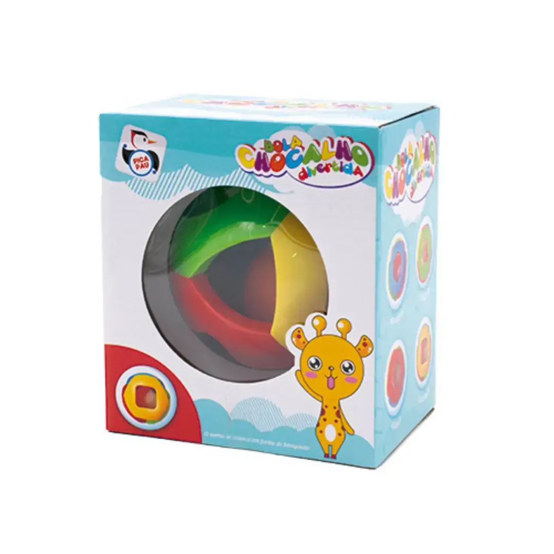 Bola Chocalho Divertido Dimensão 15x10x13cm Indicado para Bebes Maiores de 2 Meses Pica Pau - 138321
