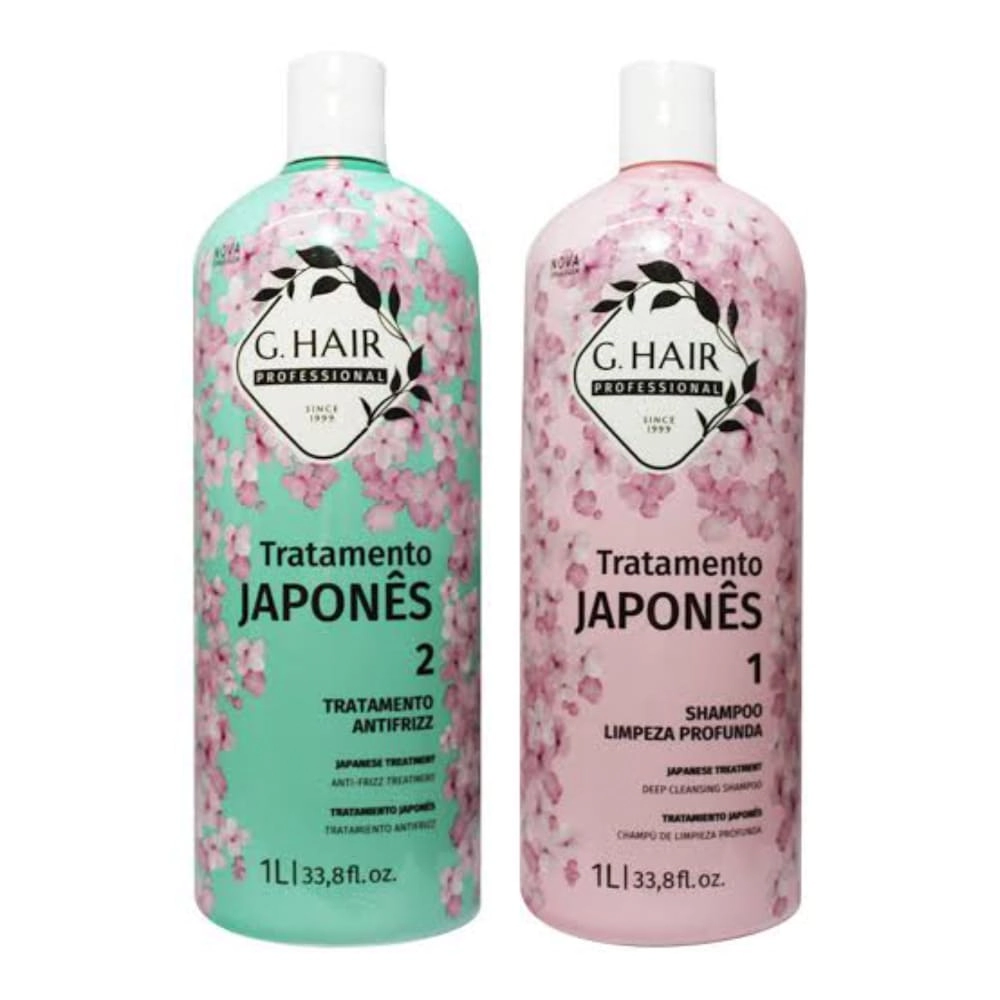 Ghair Kit Tratamento Japones 1l Shampoo Antifrizz