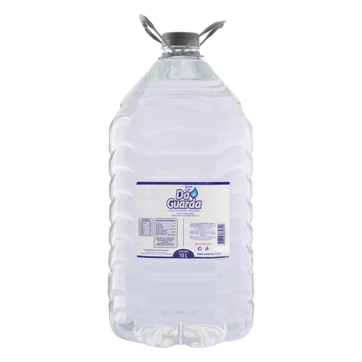 água Mineral Natural Sem Gás Daguarda Galão 10l