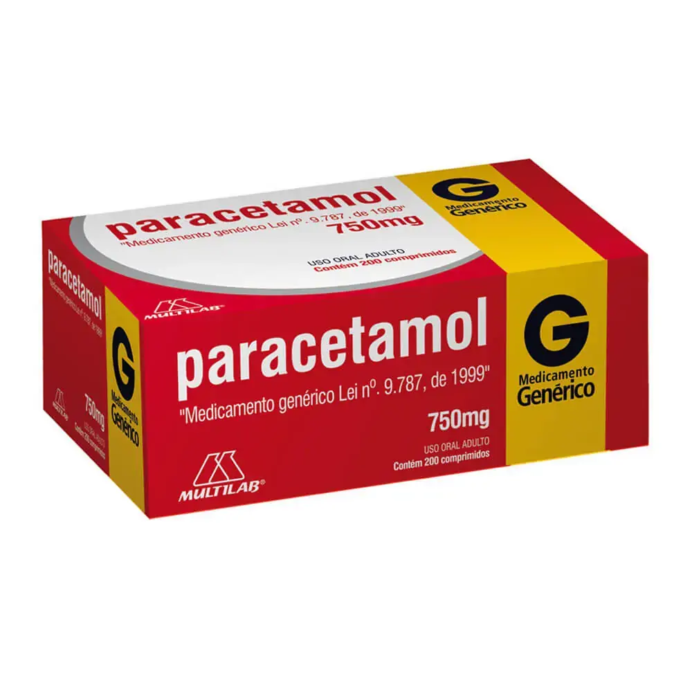 Paracetamol 750 Mg 200 Comprimidos Multilab Genérico