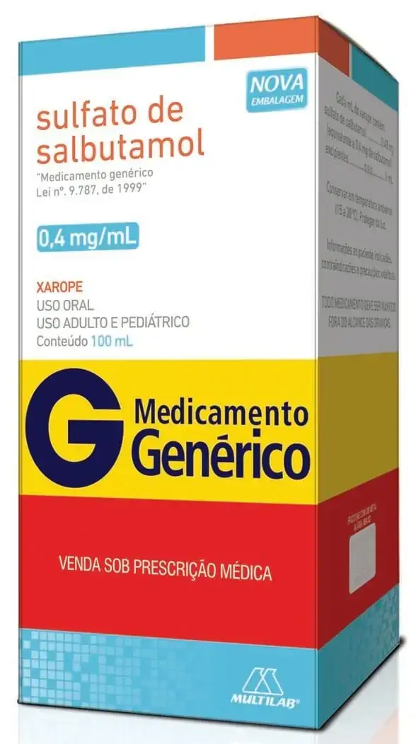Sulfato De Salbutamol 2 Mg/ml Xarope Multilab Genérico