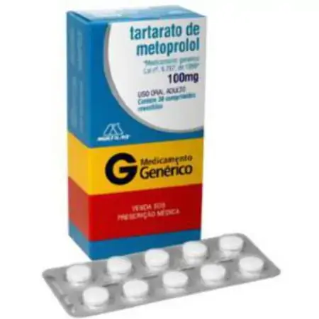 Tartarato De Metoprolol 100mg Caixa 30 Comp
