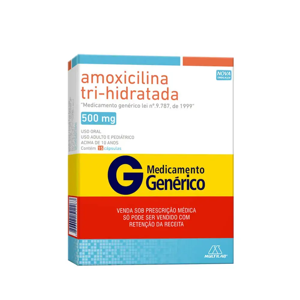 Amoxicilina 500 Mg 15 Cápsulas Multilab Genérico