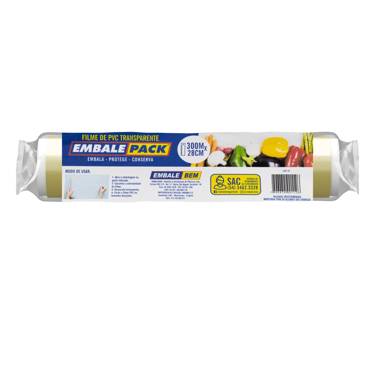 Filme Pvc Embalepack 300m X 28cm