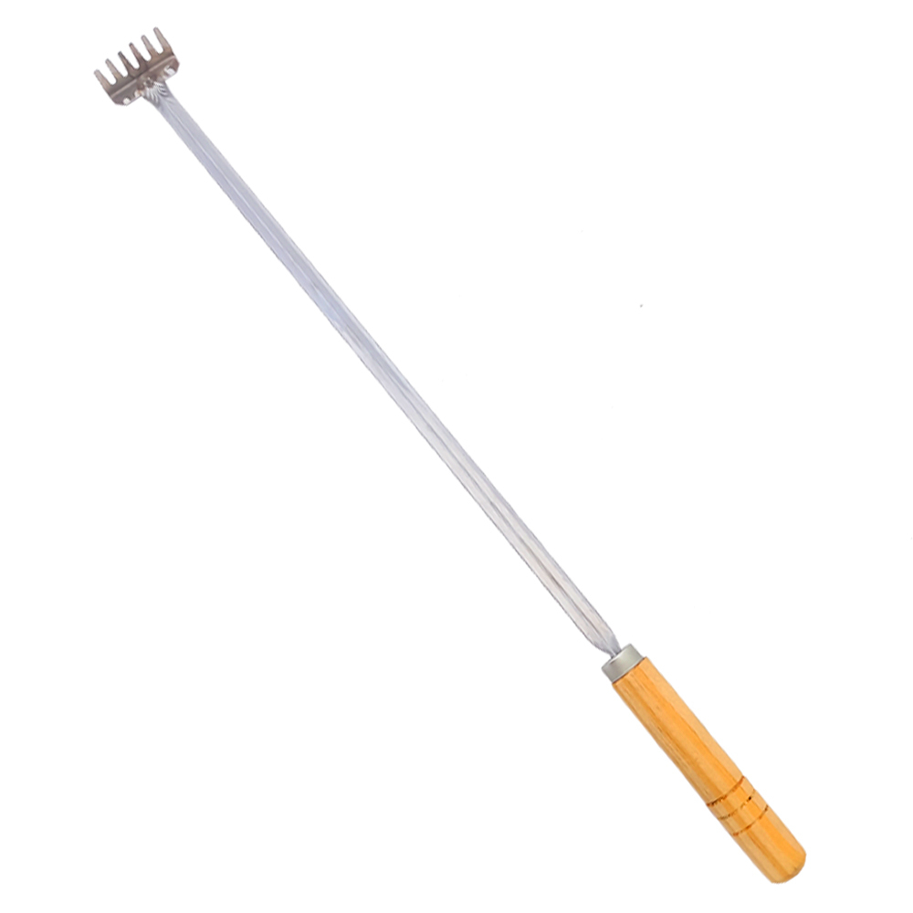 Rastelo Espalha Brasa Em Aço Inox Pantheon - 63cm - Cabo De Madeira Cód: 831m