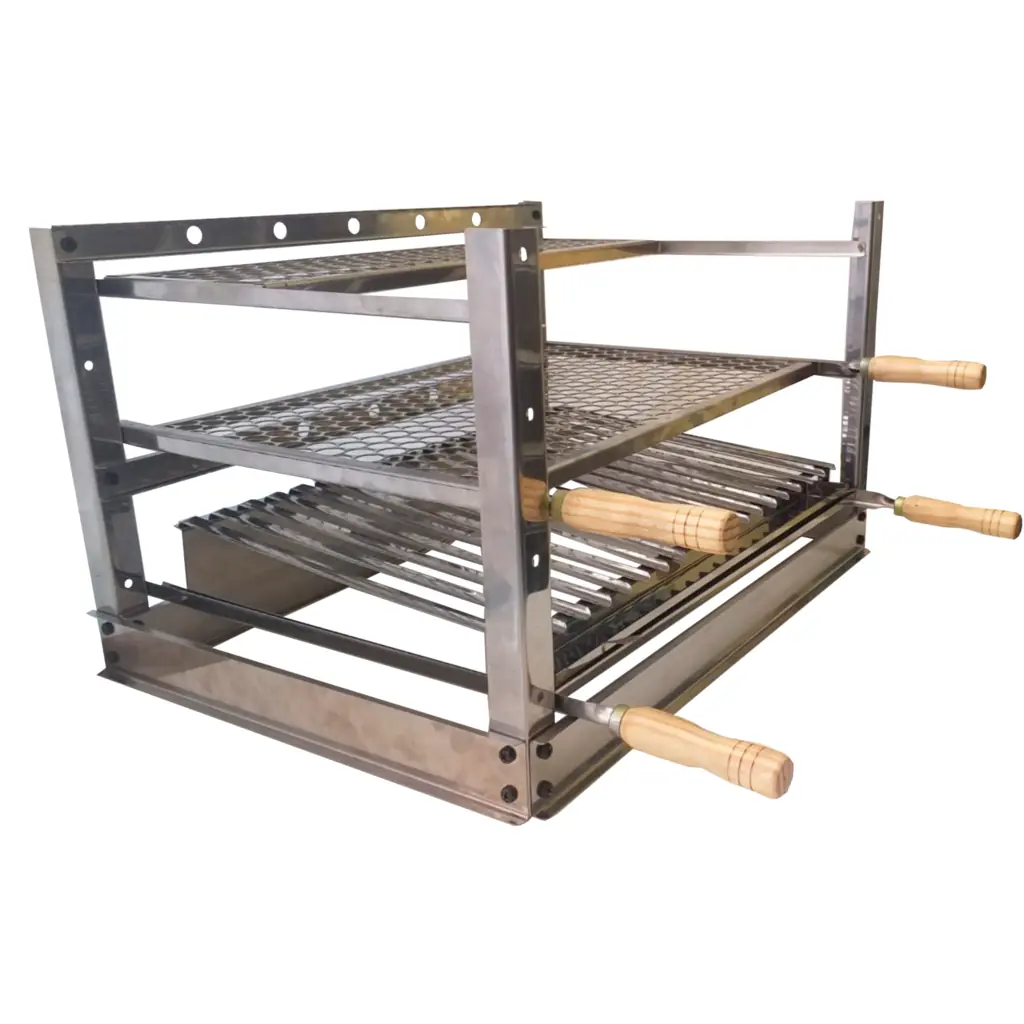 Suporte Bancada Churrasqueira Aço Inox 70x50 Pantheon Cód. 911m 60f