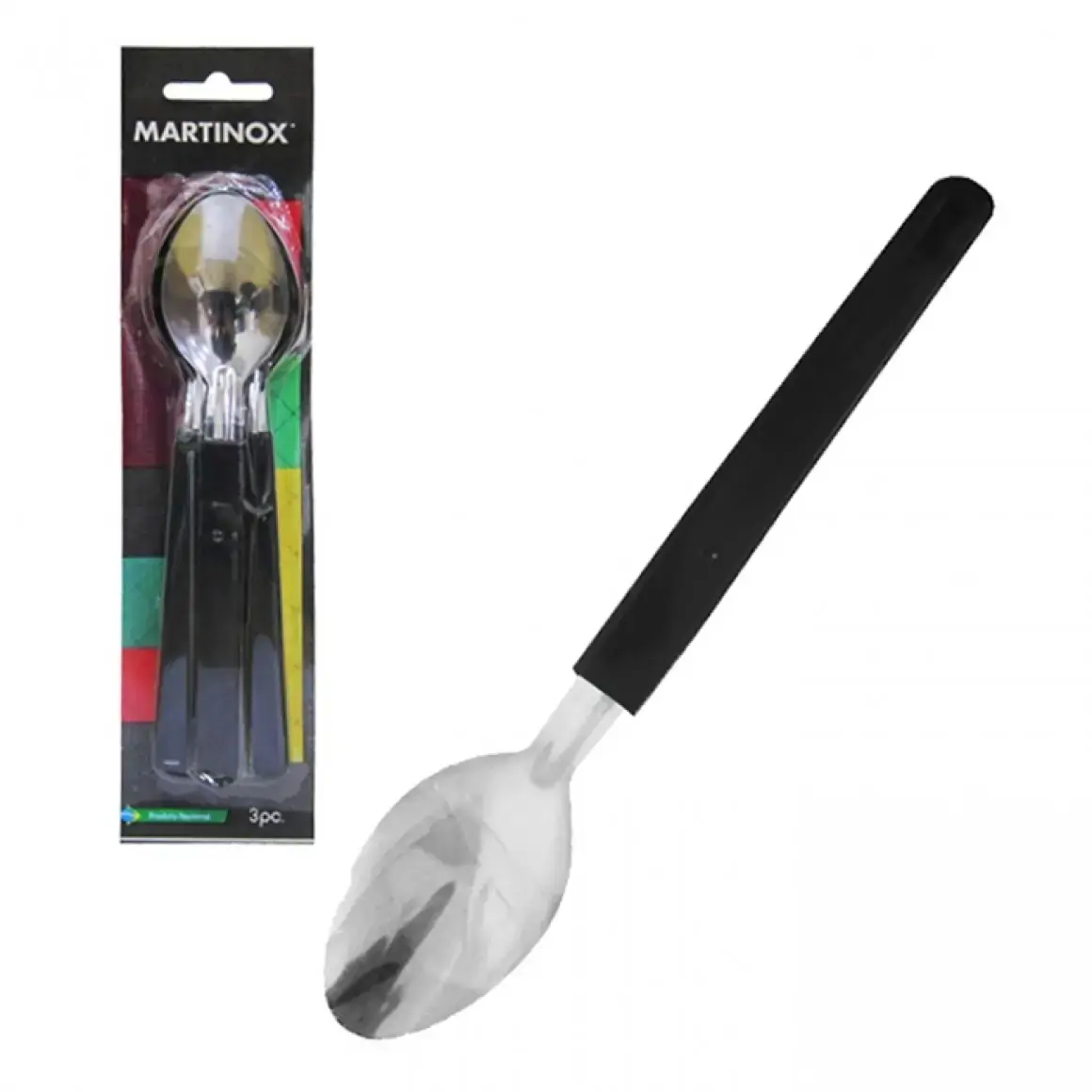 Colher P/mesa Martinox Preta C/3
