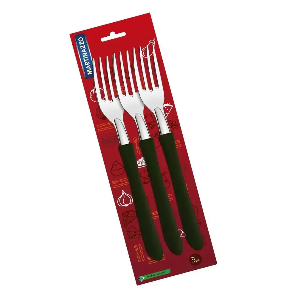 Jogo Garfo Mesa Martinazzo Elegance C/3 Preto
