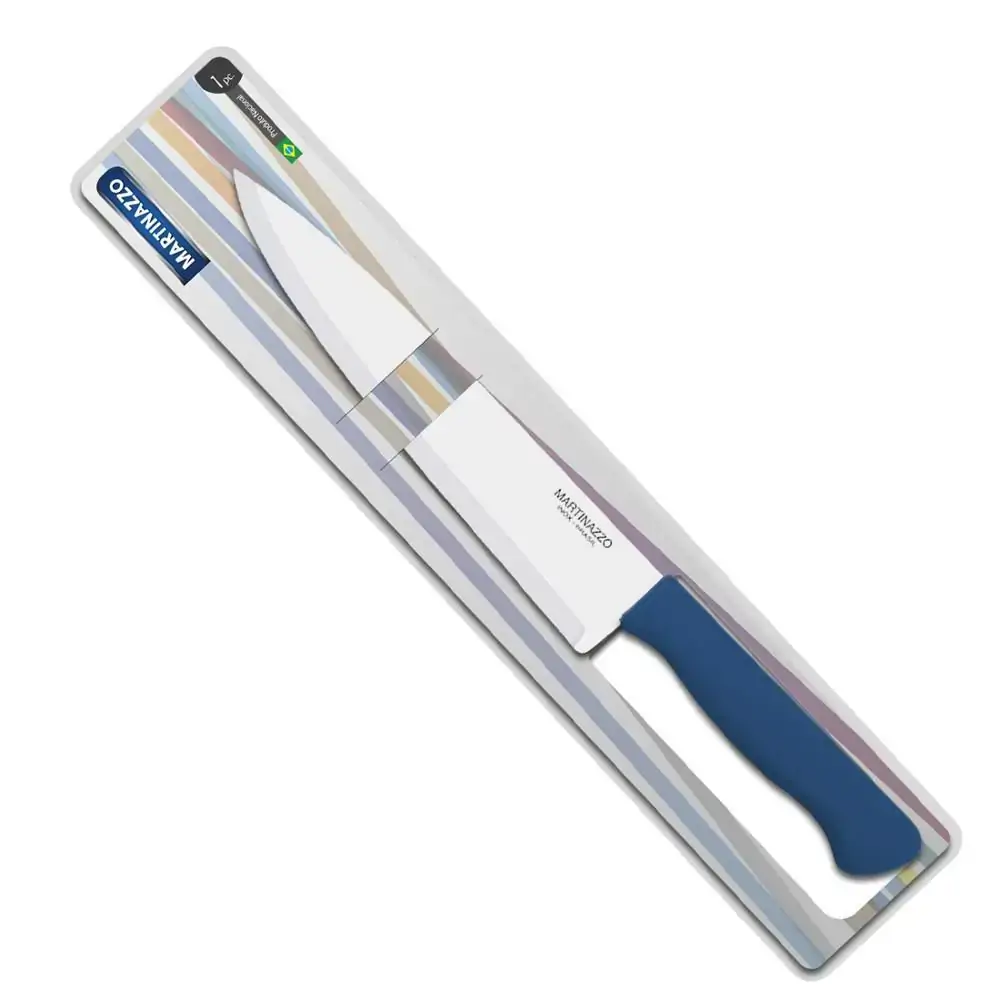 Faca Cozinha Inox Cabo Azul 7 Martinazzo
