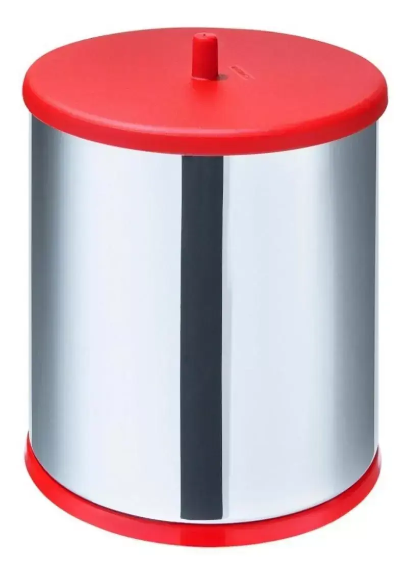 Lixeira de Aço Inox 6,3 Litros com Tampa Martinazzo Estilosa