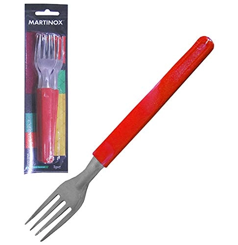 Garfo P/mesa Cb Vermelho C/3pc Prim/martinazzo