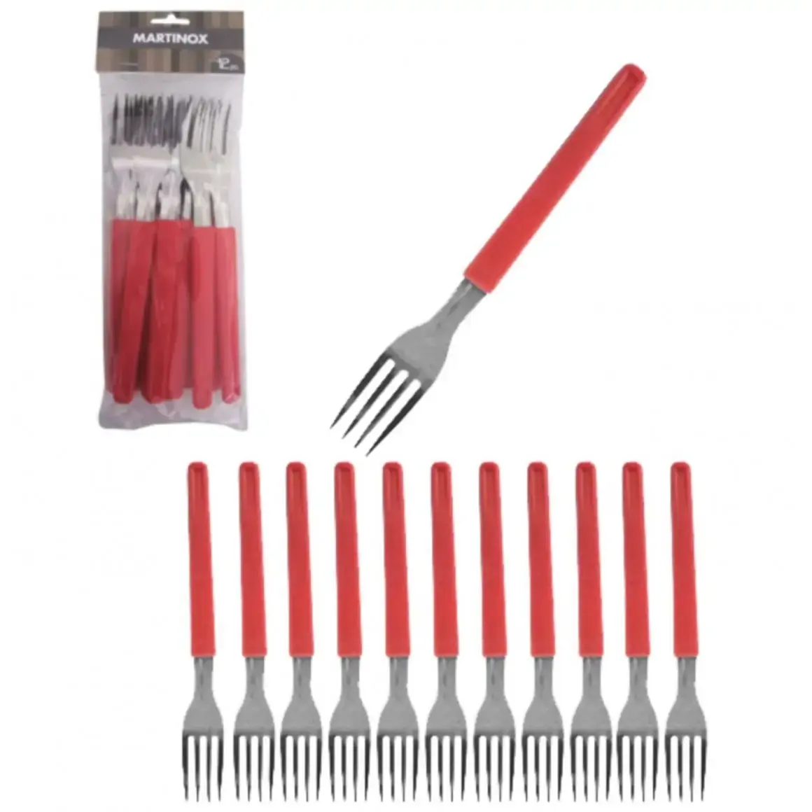 Garfo Martinazzo Mesa 12pc Cb Vermelho