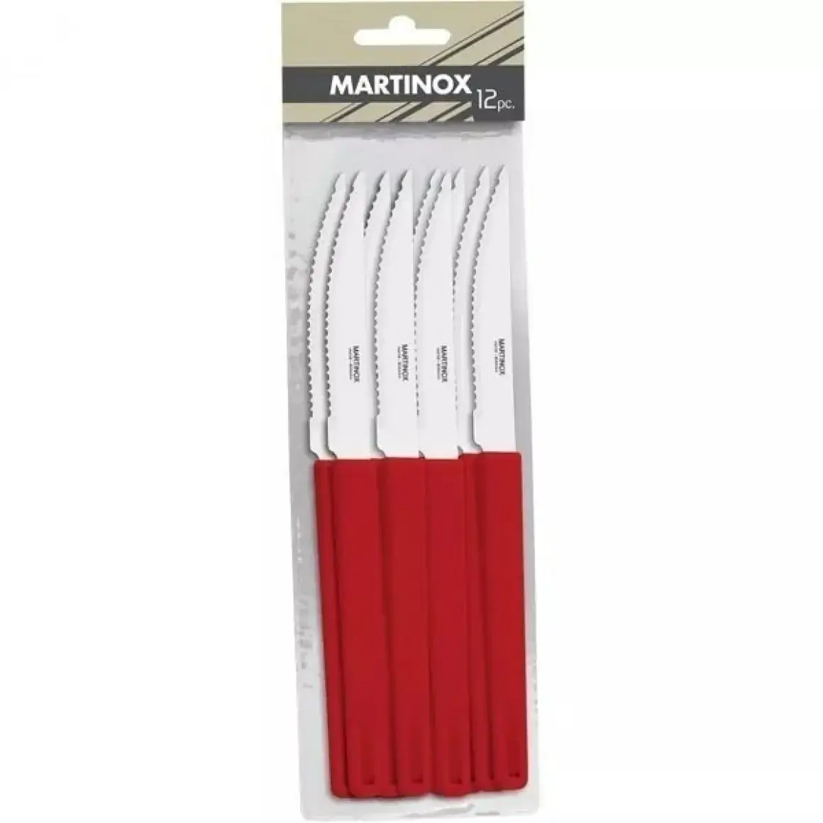 Faca De Mesa Martinazzo C/12 Vermelho
