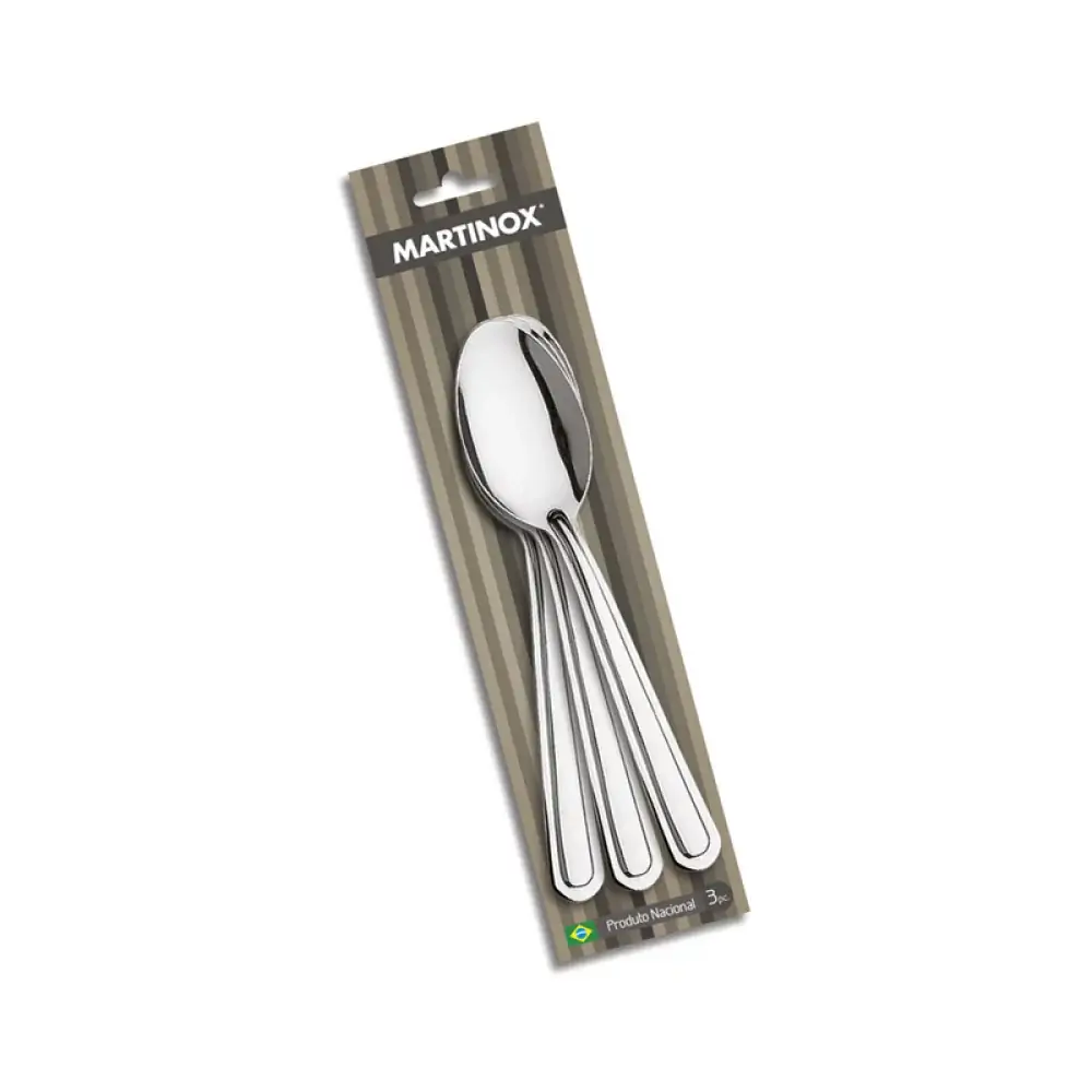 Jogo 3 Colheres Mesa Inox