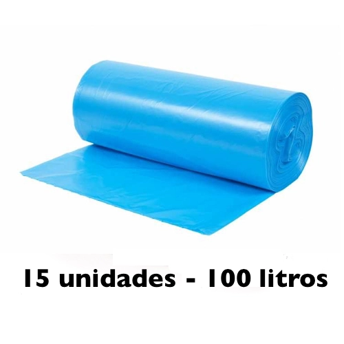 Saco Lixo Hercules Reforcado 100l Azul C/15