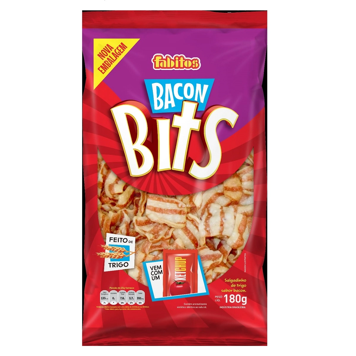 Salgadinho Fabitos Bacon Bits 180g