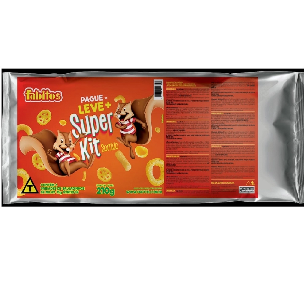 Kit Salgadinho Fabitos 150g Sortidos