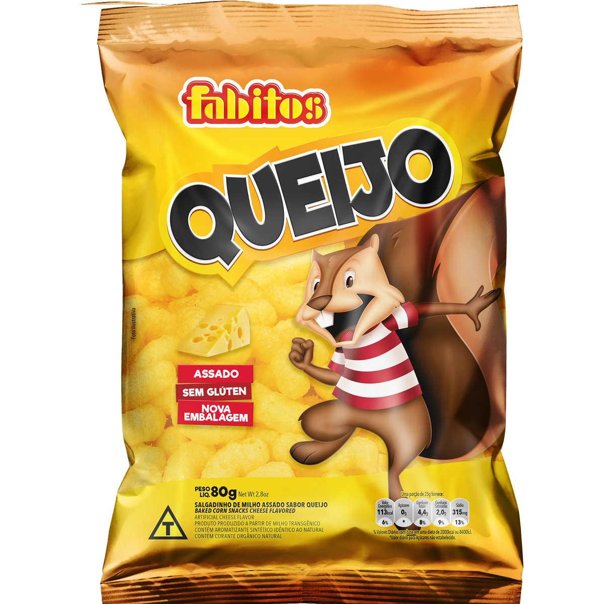 Salgad Fabitos 80gr Queijo