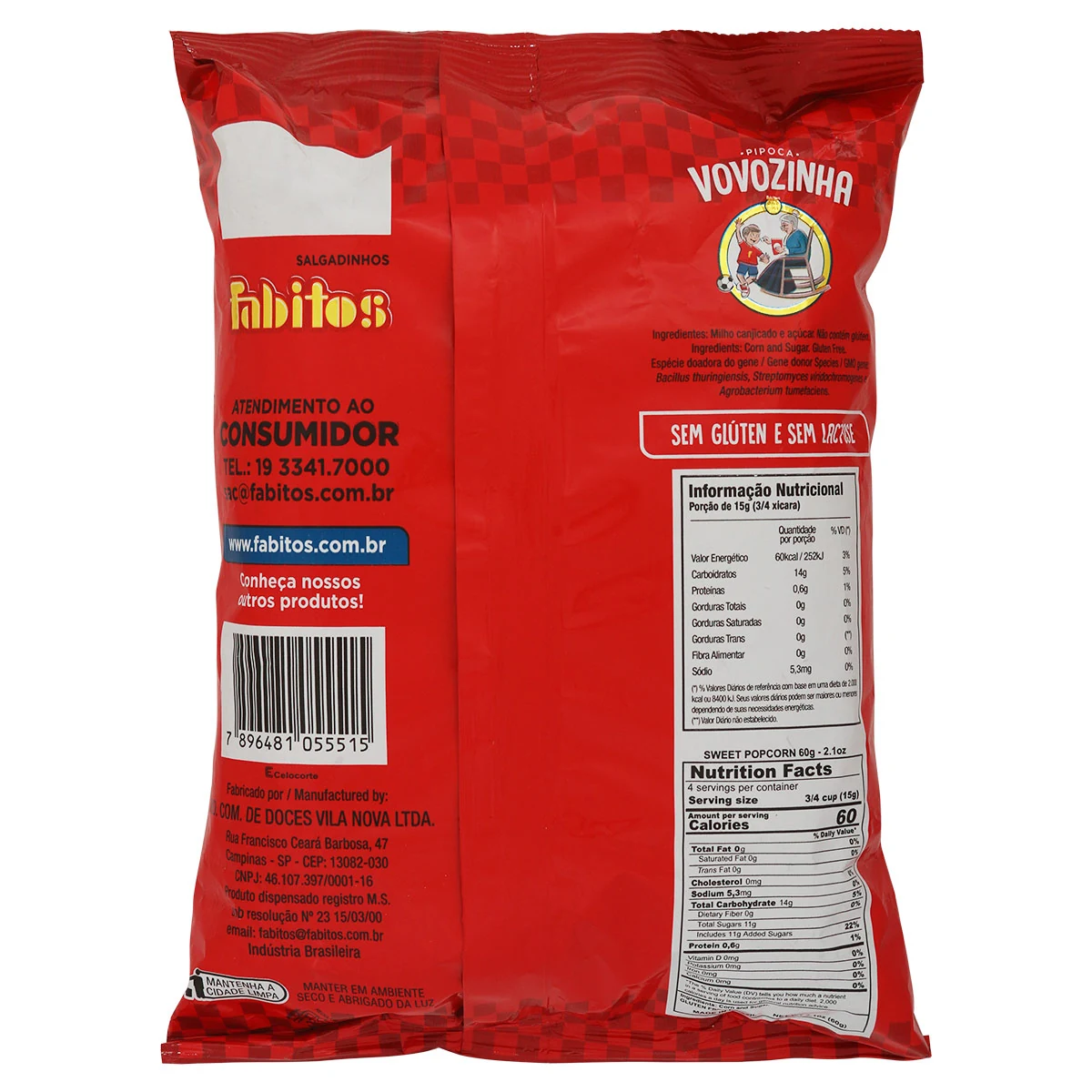 Pipoca Vovozinha Doce 30x60g