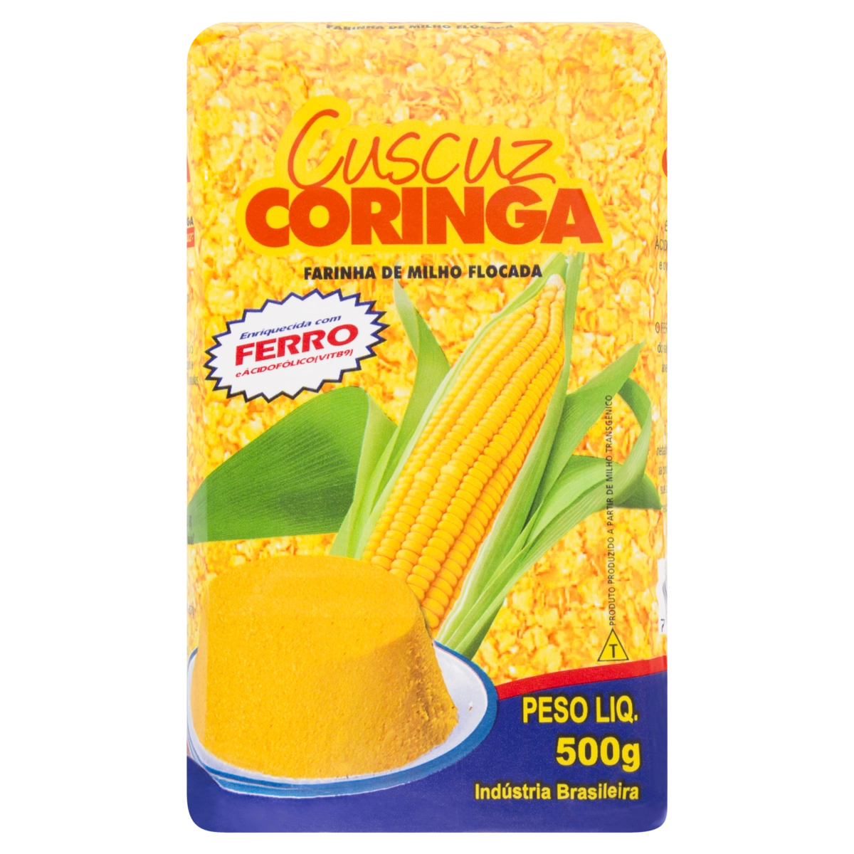 Farinha De Milho Flocada Para Cuscuz Coringa Pacote 500g