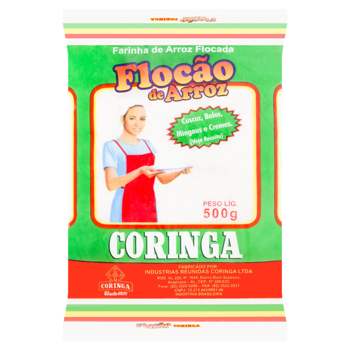 Farinha De Arroz Flocão Coringa Pacote 500g