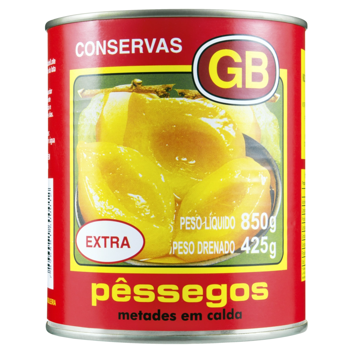 Pêssego Em Calda Metades Gb Lata 425g