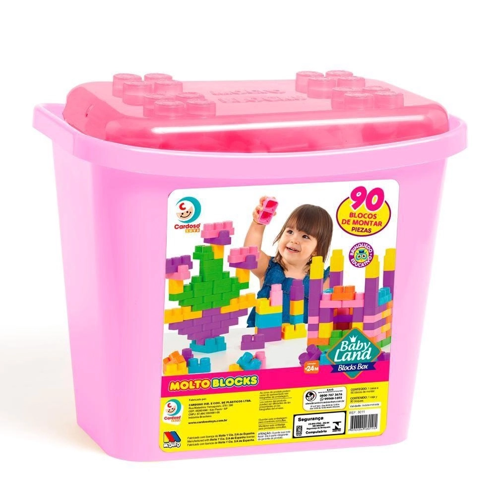 Baby Land - Blocks Box 90 Blocos - Menina - Cardoso