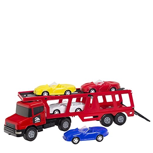 Carrinho - Caminhão Comboio Cegonheiro - Vermelho - Cardoso