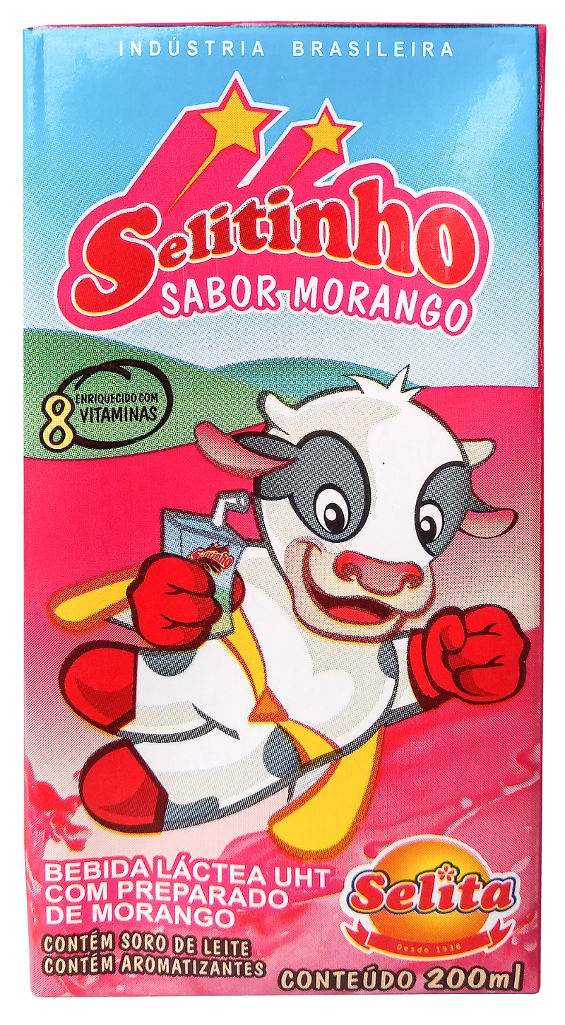 Bebida Lactea Selita 200ml Selitinho Morango